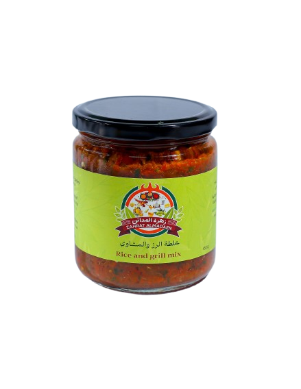 خلطة لبنة مزيج الأرز والمشويات